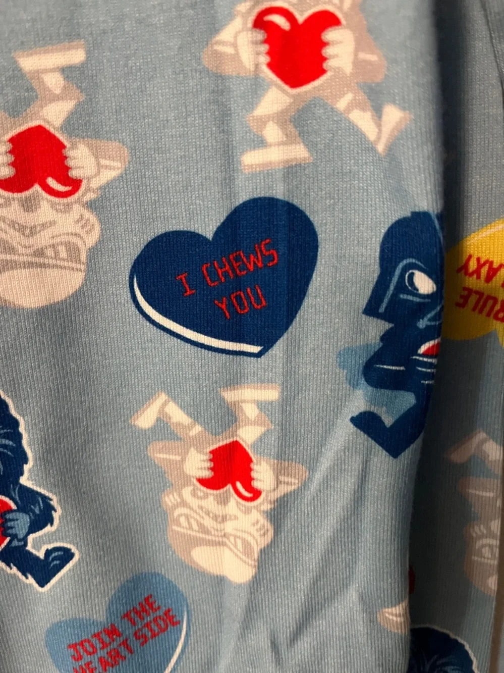 Hanna Andersson Star Wars Pajama Long John Set Blue Valentine's Size 10